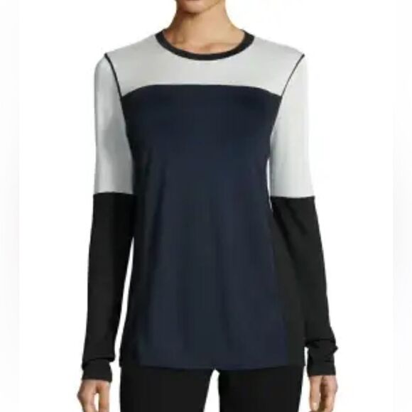 New Vince tricolor colorblock long sleeve t-shirt - Picture 1 of 4